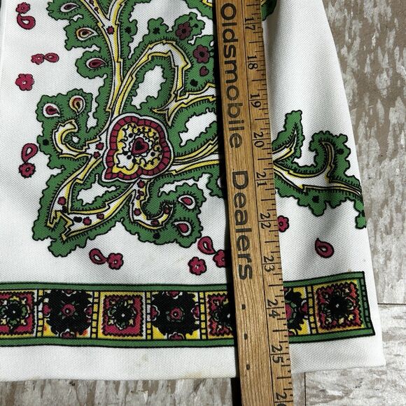Vintage 70s Psychedelic Tunic‎ Top Bold Paisley Floral Print Collared Shirt - Picture 6 of 7